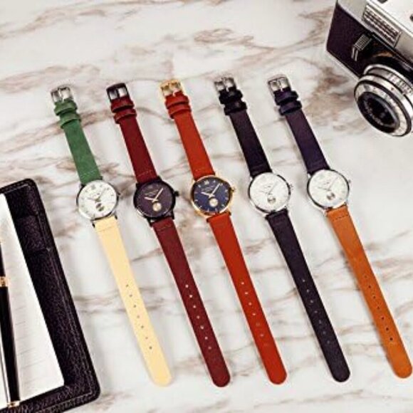 Retro Watches for Women Small Dial Analog Quartz Detachable Genuine Leather Stra - Picture 6 of 7